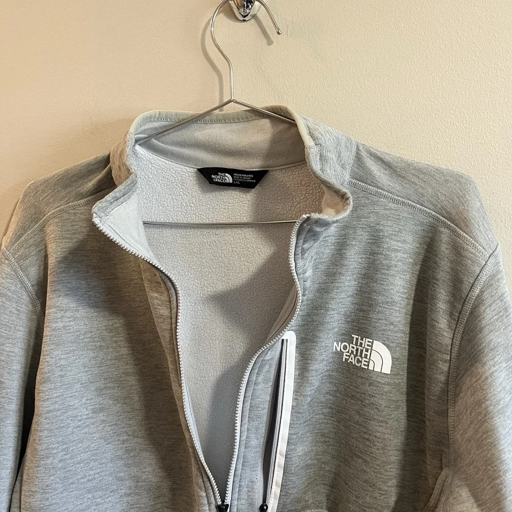 The North Face Men's Gray Jacket 1/4 Zip Long Sleeve Pullover Size Large
